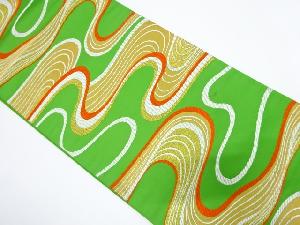 アンティーク 流水模様織り出し袋帯(着用可)